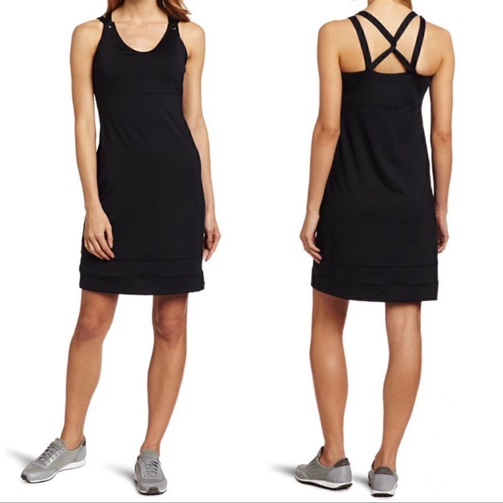 Merrell Opti-Wick Lily UPF 50+ Black Dress Size XS Active Sport Athletic Dress